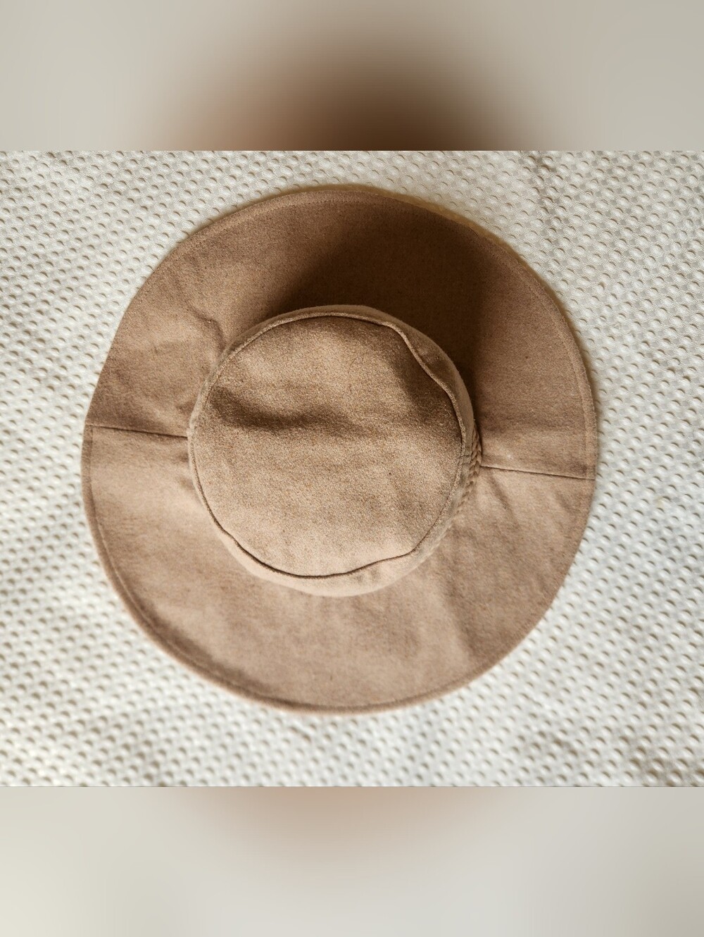 NWT The Harper Oatmeal Felt Floppy Boater Hat By ASN